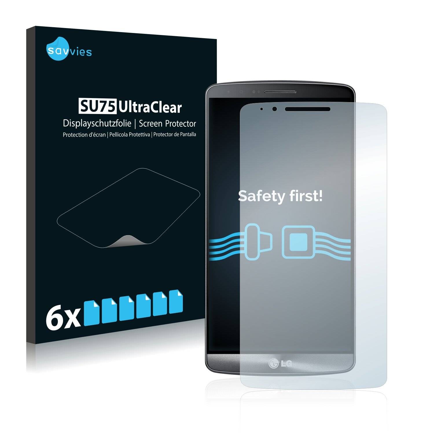 6x Savvies SU75 Displayschutzfolie für LG G3 Cat.