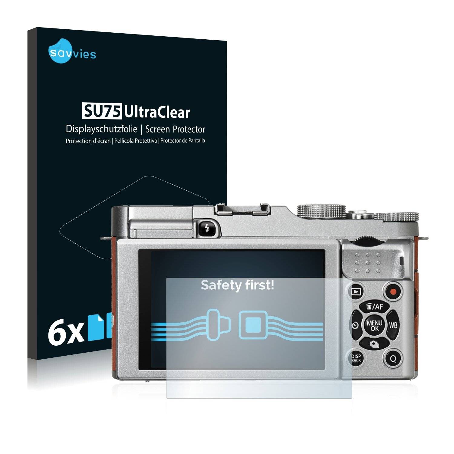 6x Savvies SU75 Displayschutzfolie für Fujifilm