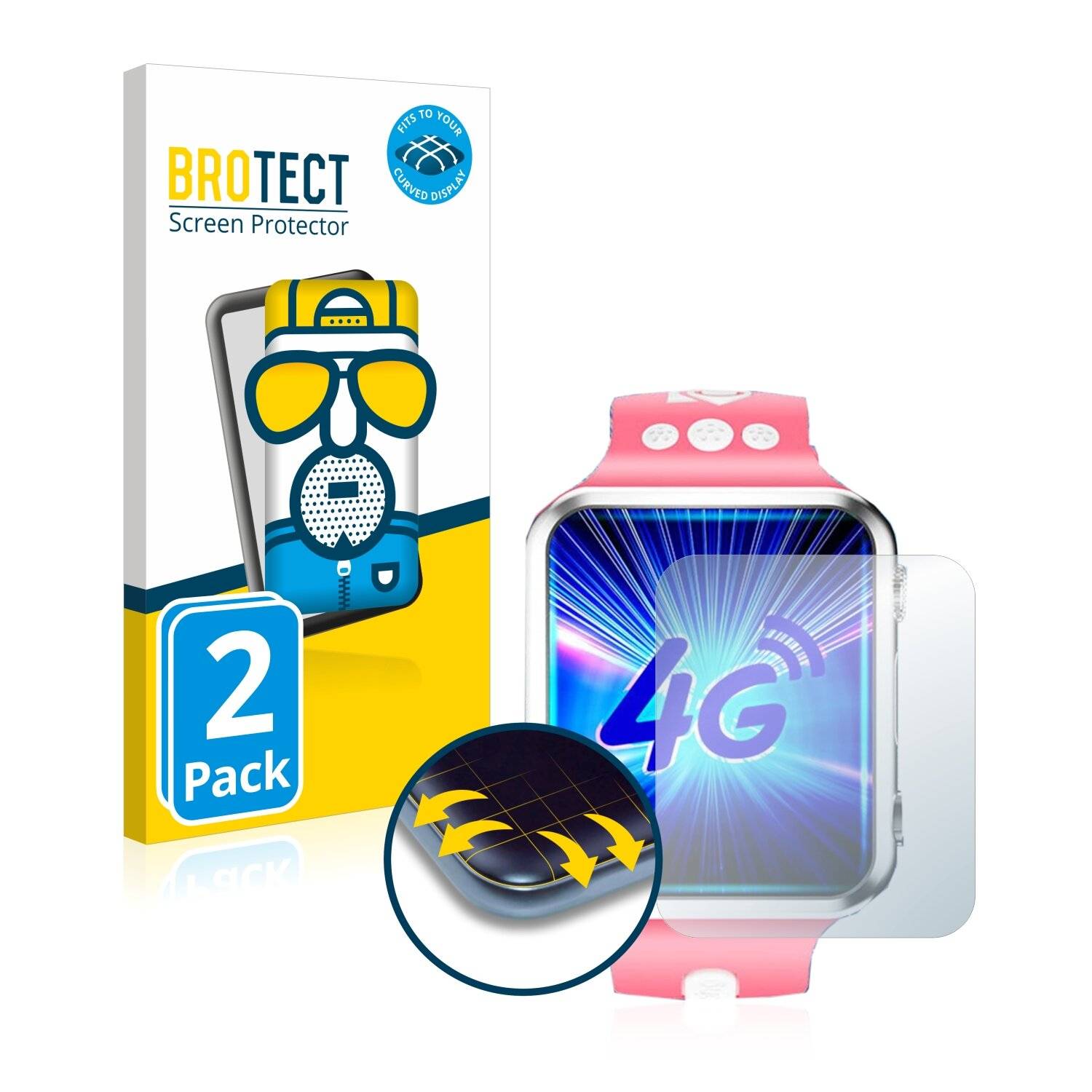 2x BROTECT Flex Matte Full-Cover Displayschutzfolie für Tomtop