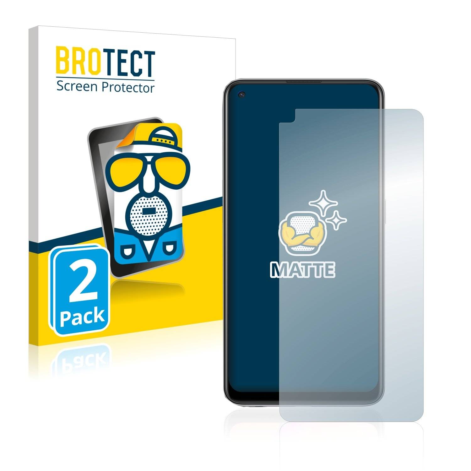 2x BROTECT Matte Displayschutzfolie für Oppo A95 - Entspiegelt,