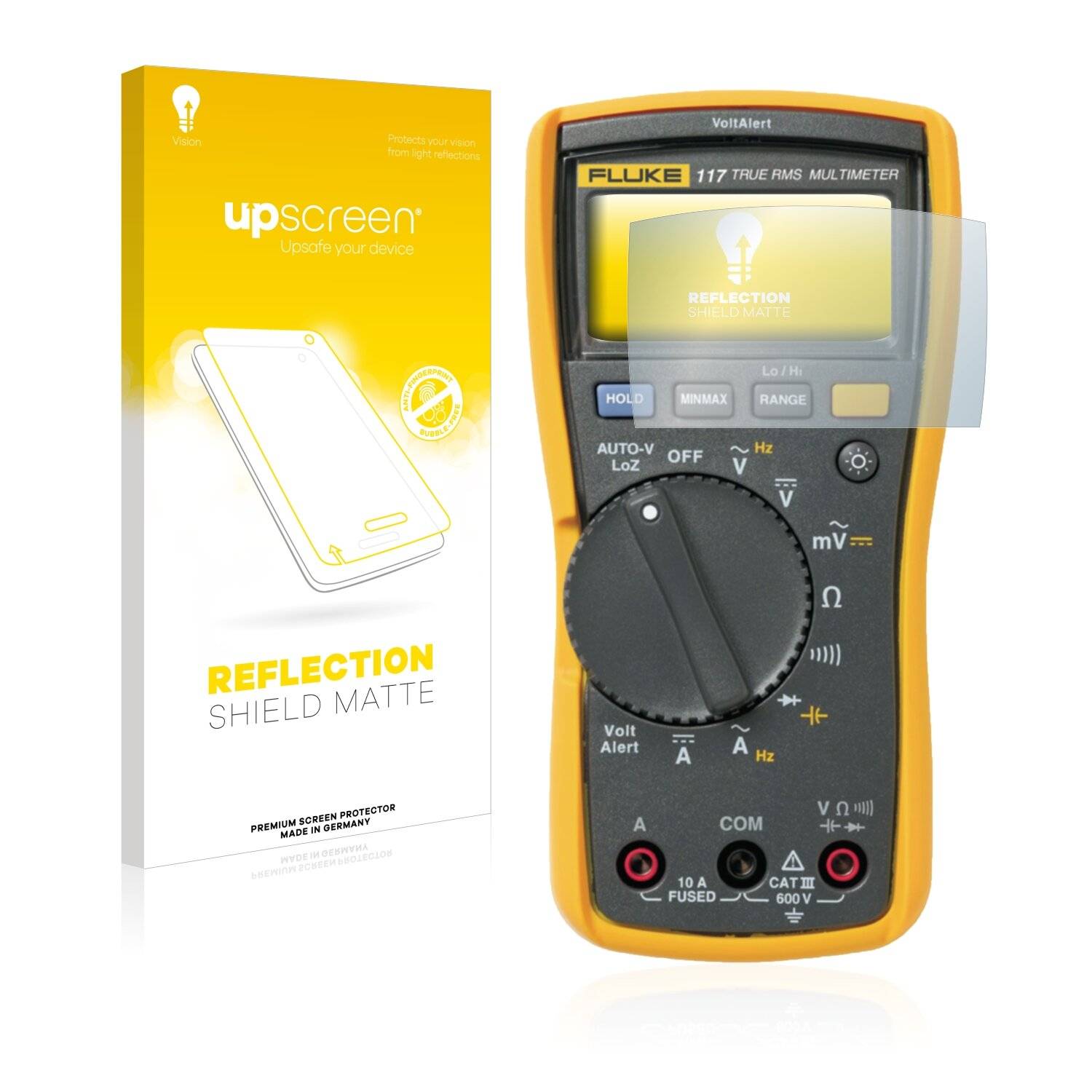 upscreen Reflection Shield Matte Premium Displayschutzfolie für Fluke MultiMeter