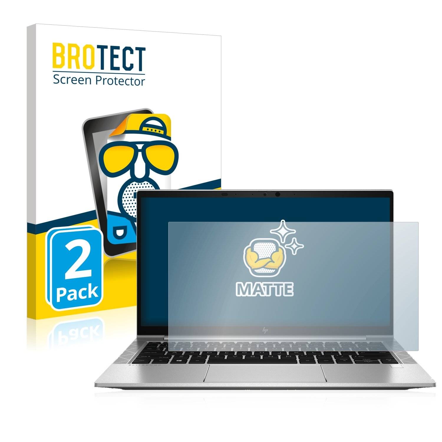 2x BROTECT Matte Displayschutzfolie für HP EliteBook 835 G7 Non-Touch - Entspiegelt,
