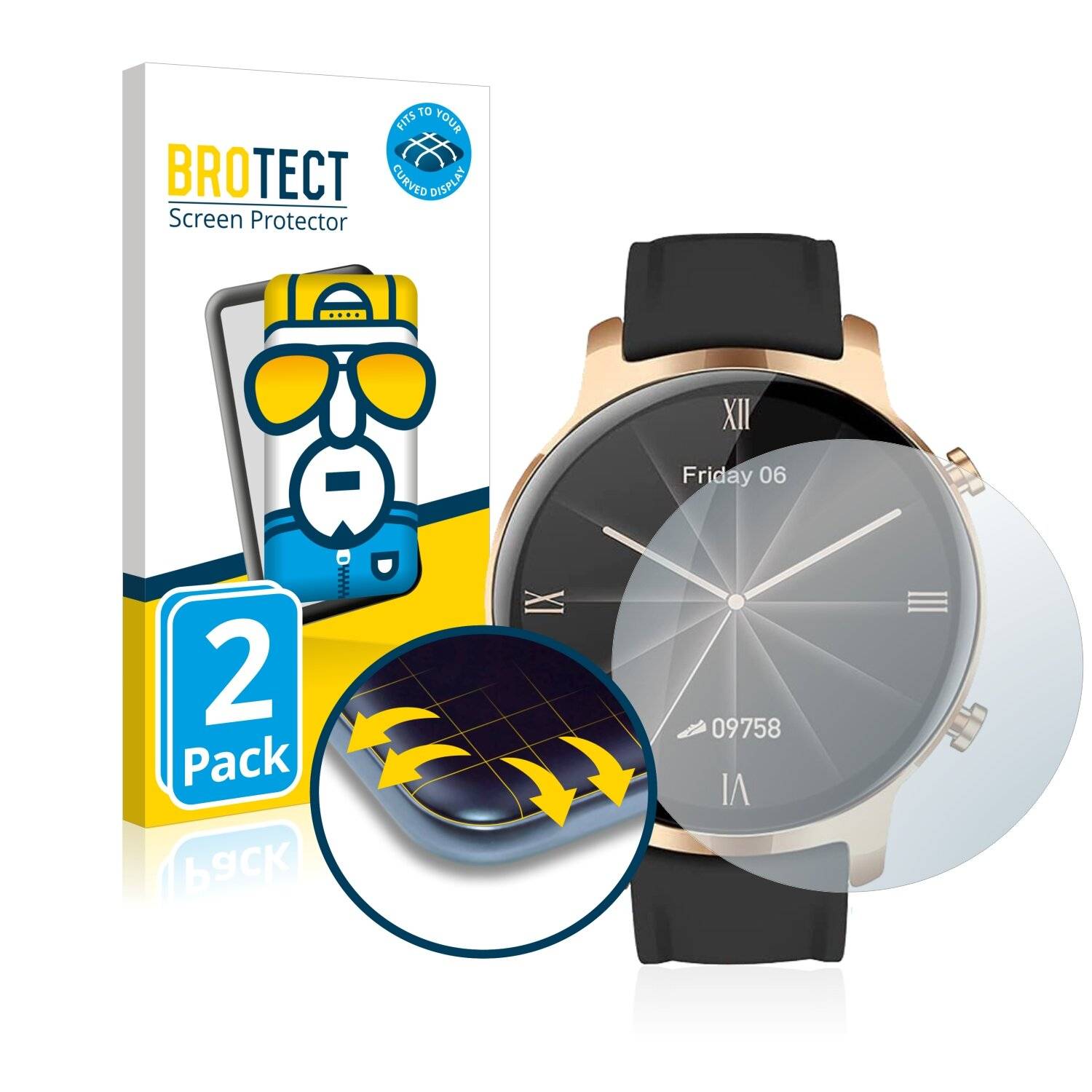 2x BROTECT Flex Full-Cover Displayschutzfolie für Nemheng