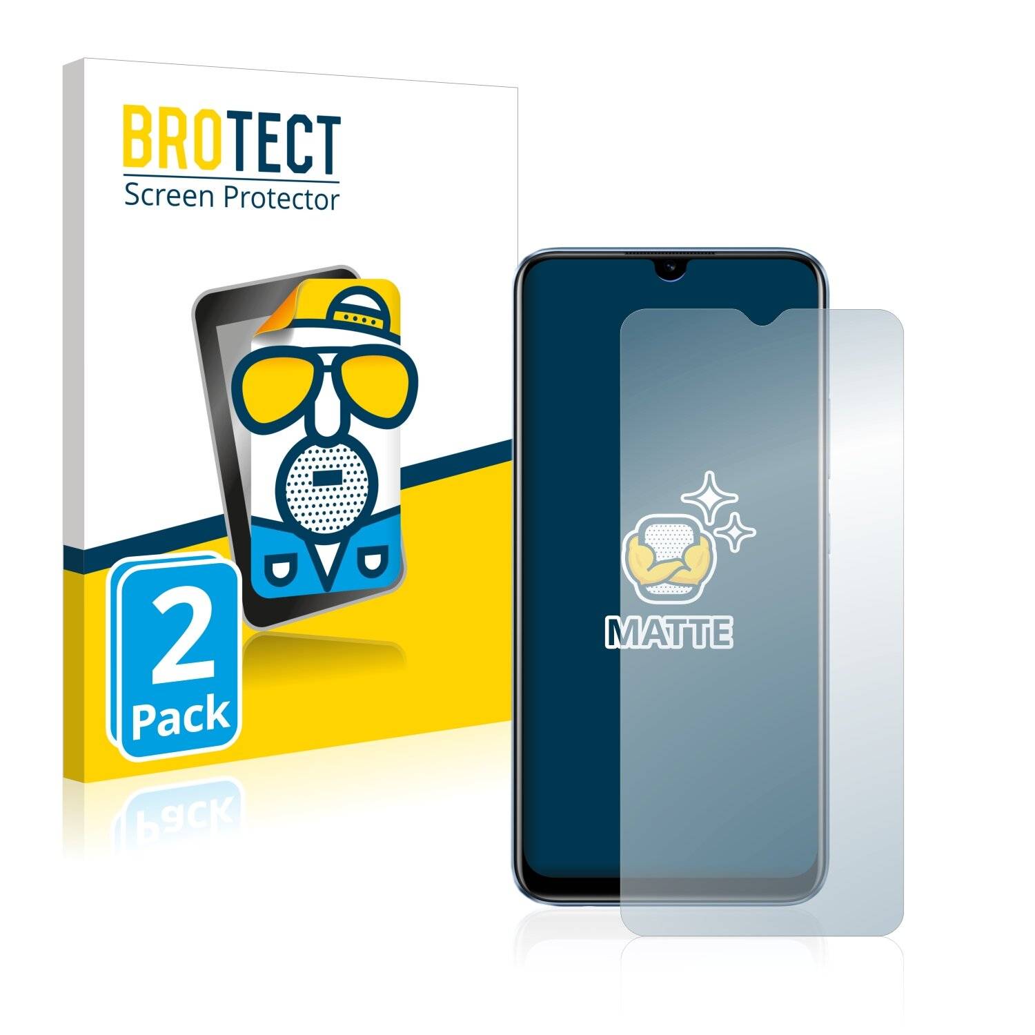 2x BROTECT Matte Displayschutzfolie für Realme C25s - Entspiegelt,