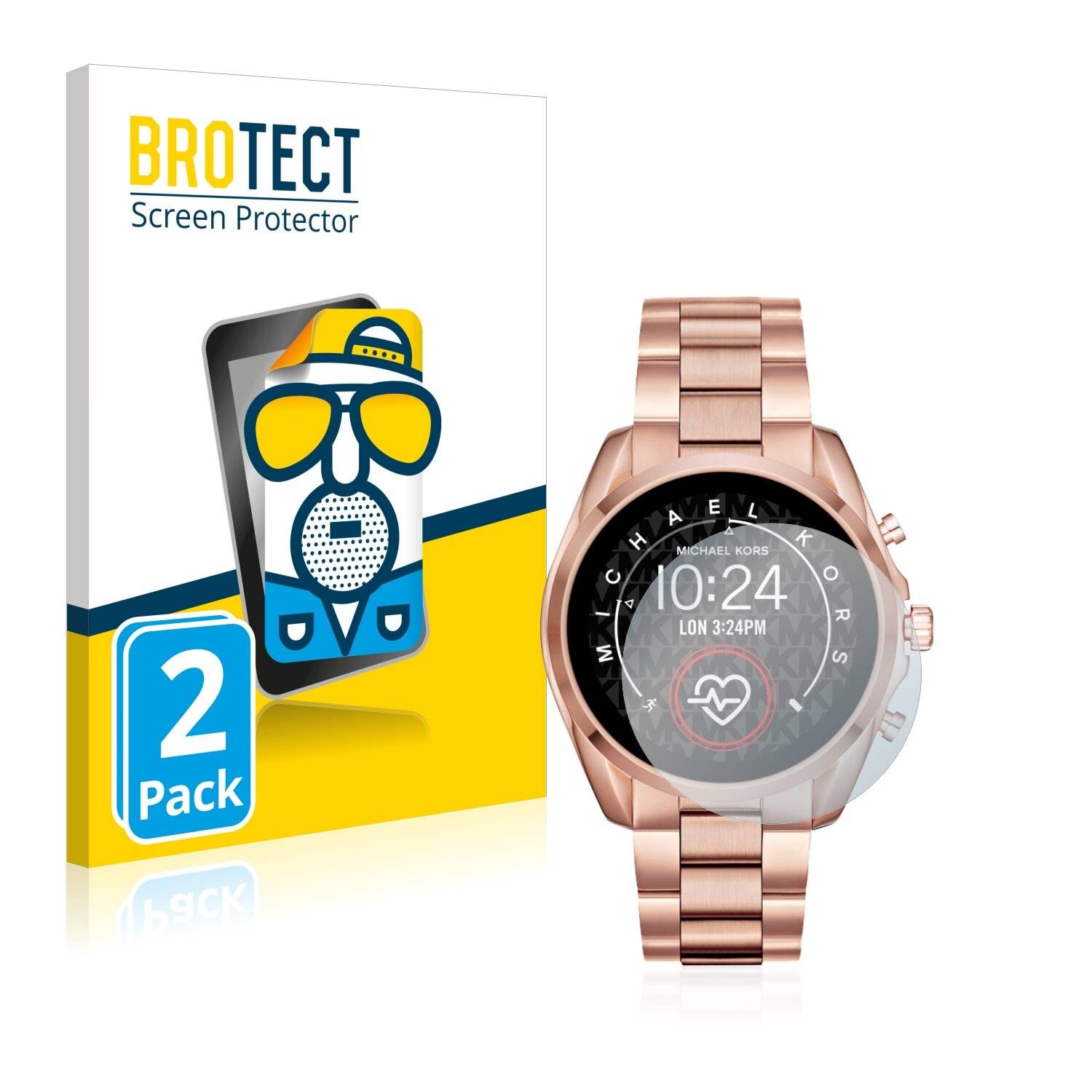 2x BROTECT Matte Displayschutzfolie für Michael Kors Access Bradshaw 2 - Entspiegelt,