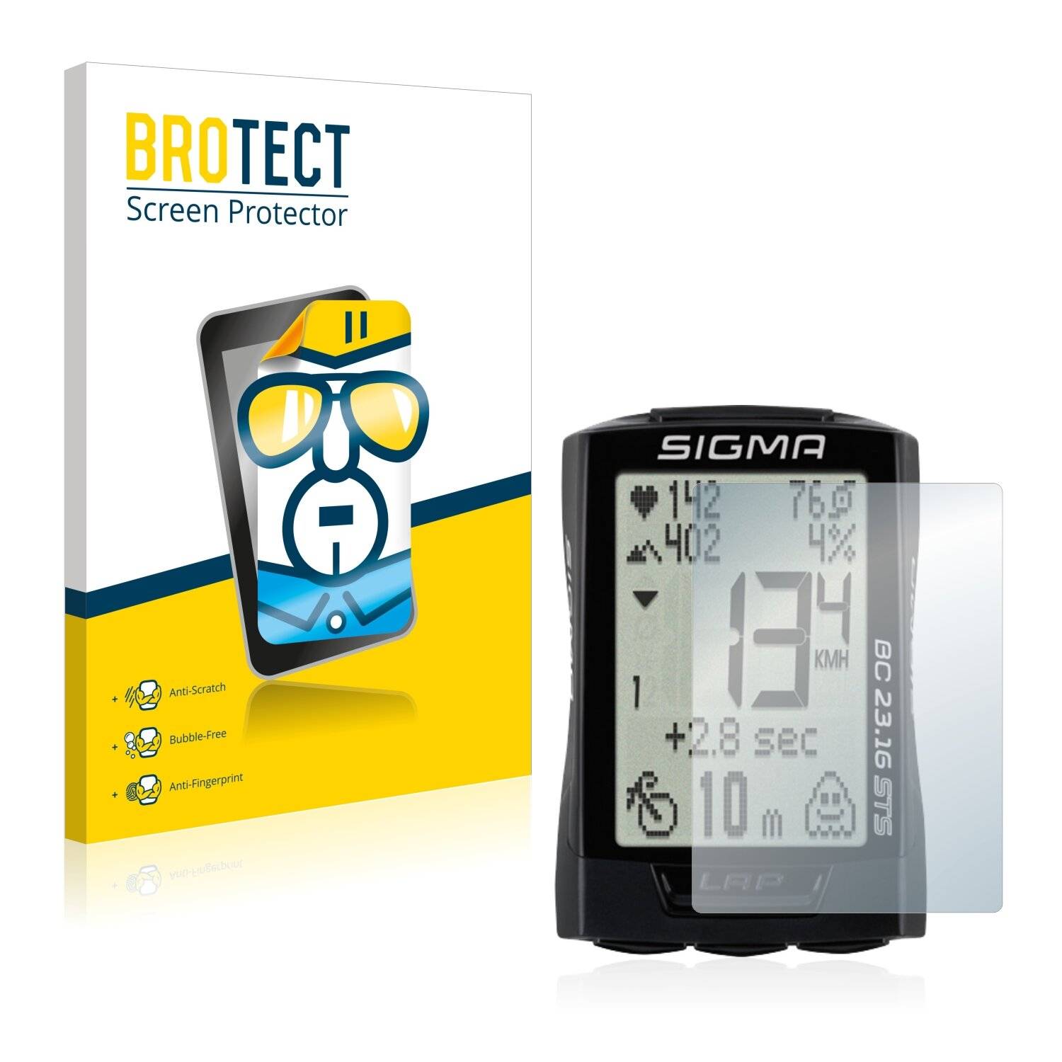 2x BROTECT HD-Clear Displayschutzfolie für Sigma BC