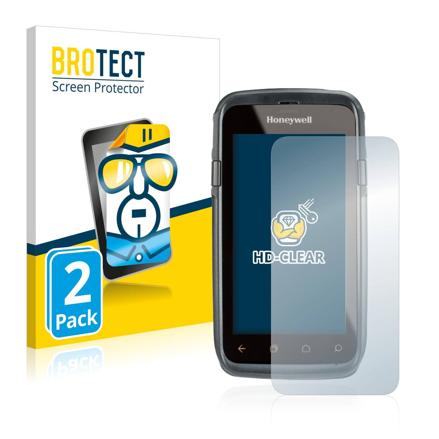 2x BROTECT HD-Clear Displayschutzfolie für Honeywell Dolphin