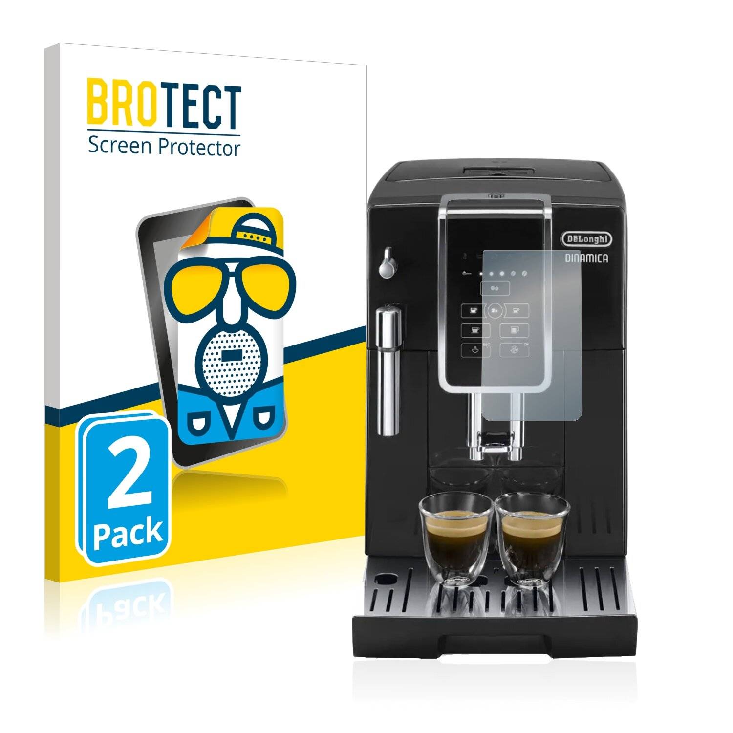 2x BROTECT Matte Displayschutzfolie für DeLonghi Dinamica ECAM350.15.B - Entspiegelt,