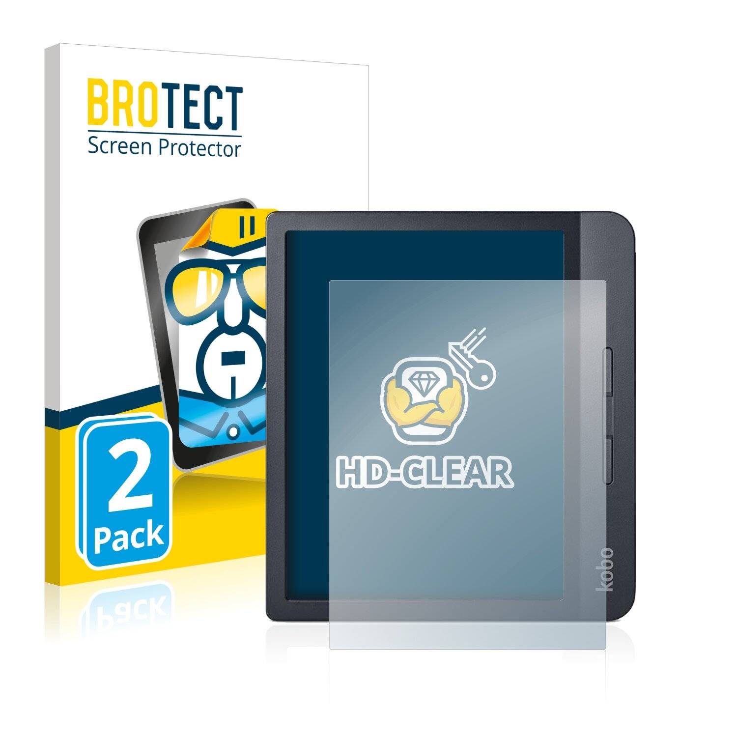 2x BROTECT HD-Clear Displayschutzfolie für Kobo Libra
