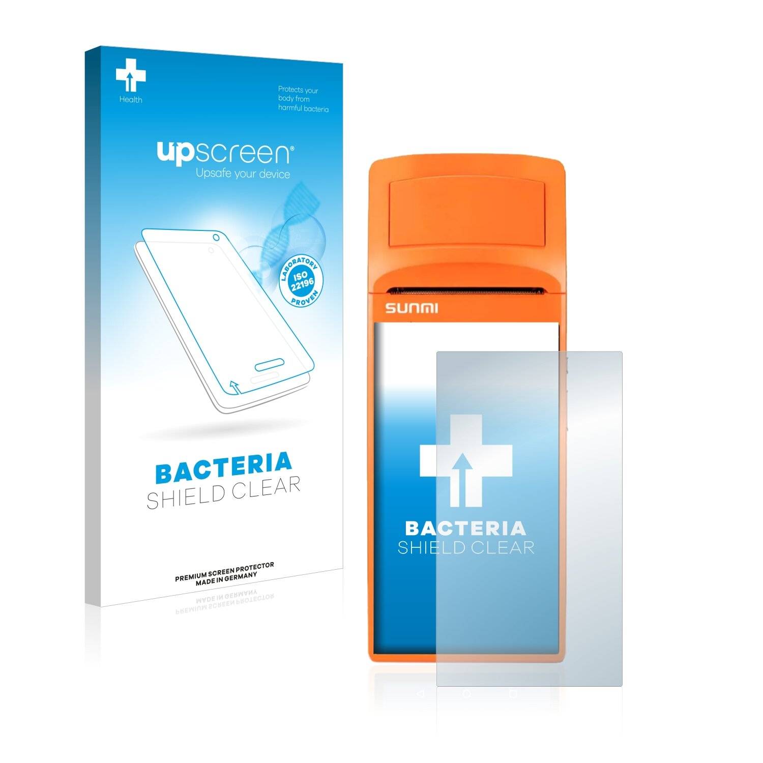 upscreen Bacteria Shield Clear Premium Antibakterielle Displayschutzfolie für Sunmi
