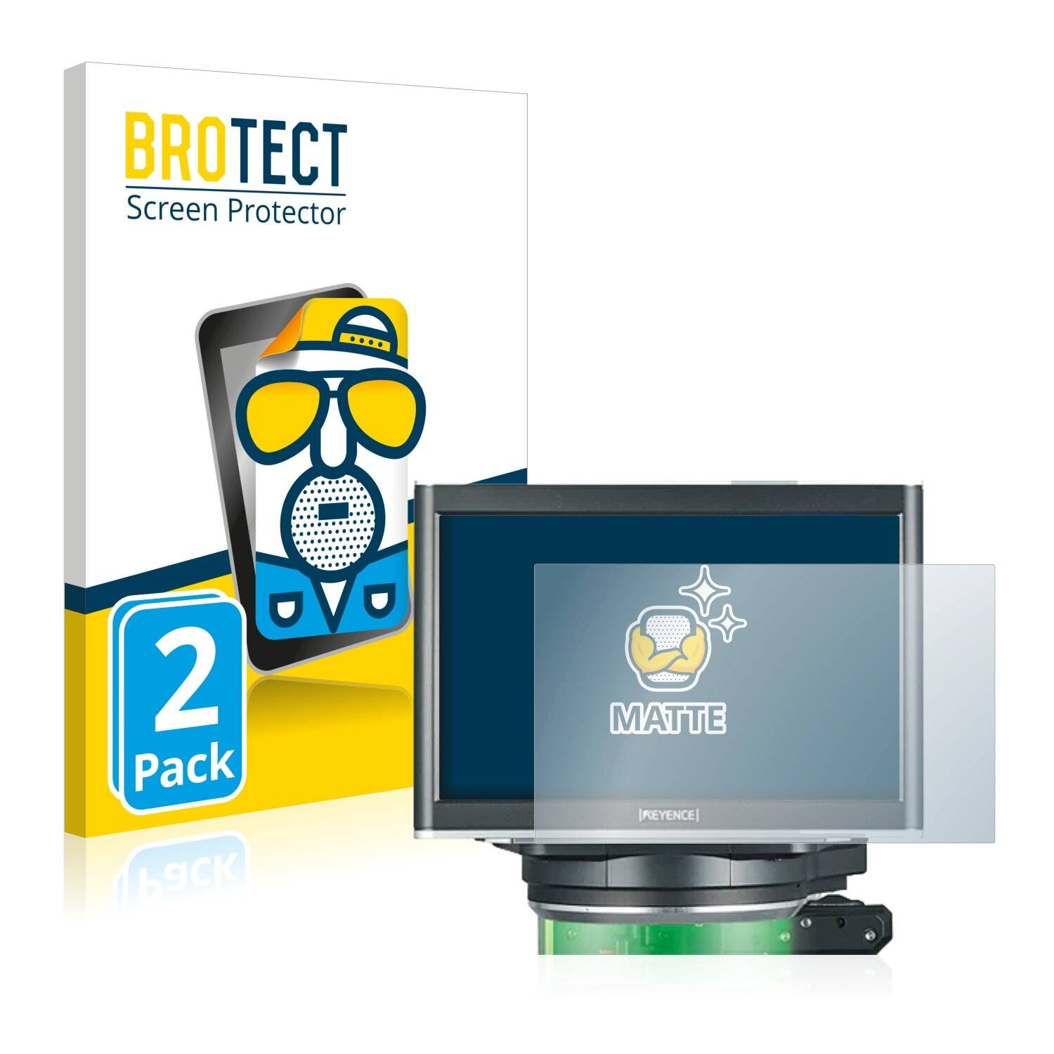 2x BROTECT Matte Displayschutzfolie für Keyence IM-8020 Display - Entspiegelt,