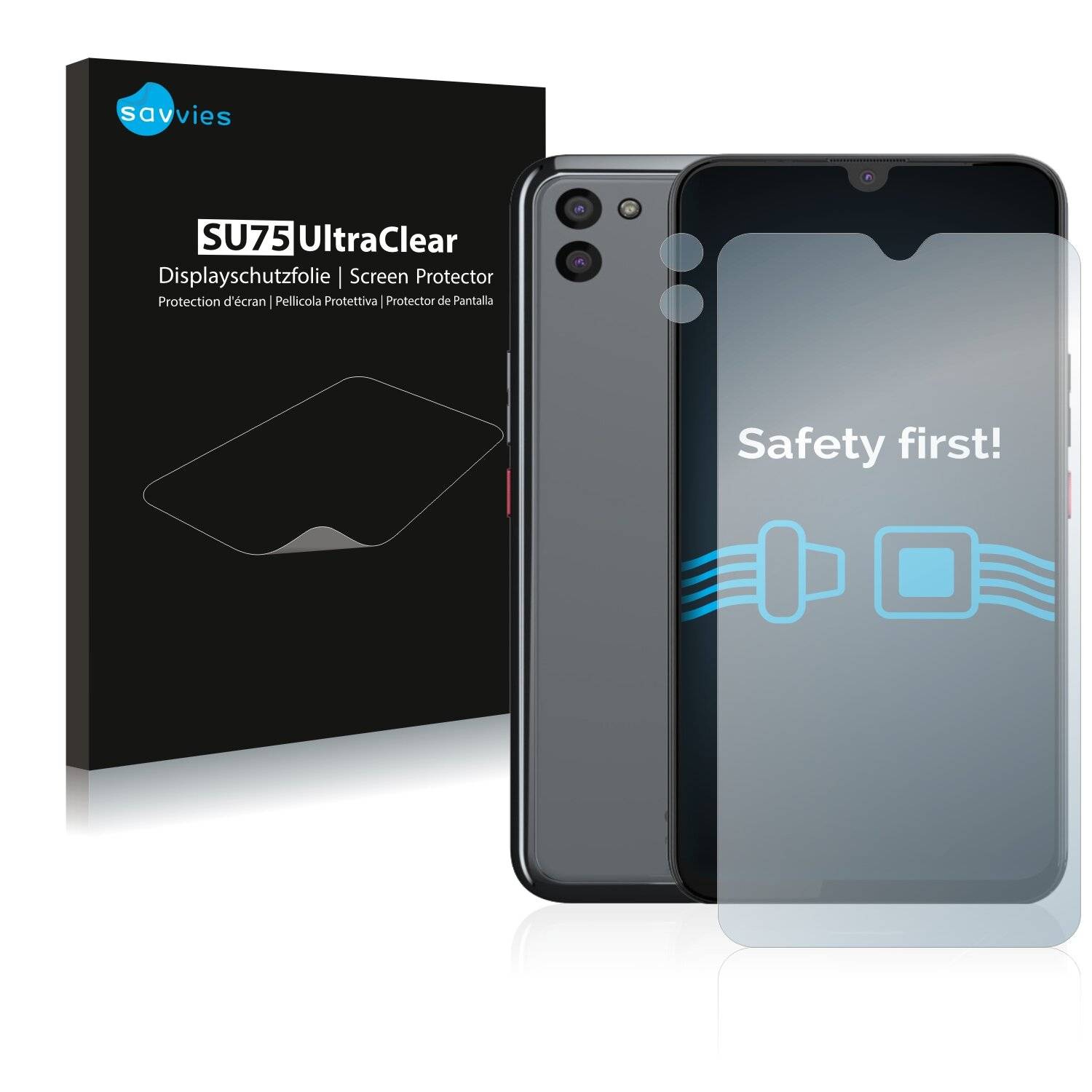 18x Savvies SU75 Displayschutzfolie für Gigaset GS5 (Vorderseite +
