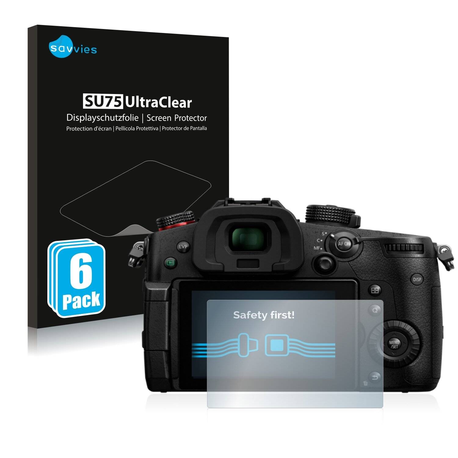 6x Savvies SU75 Displayschutzfolie für Panasonic Lumix DC-GH5