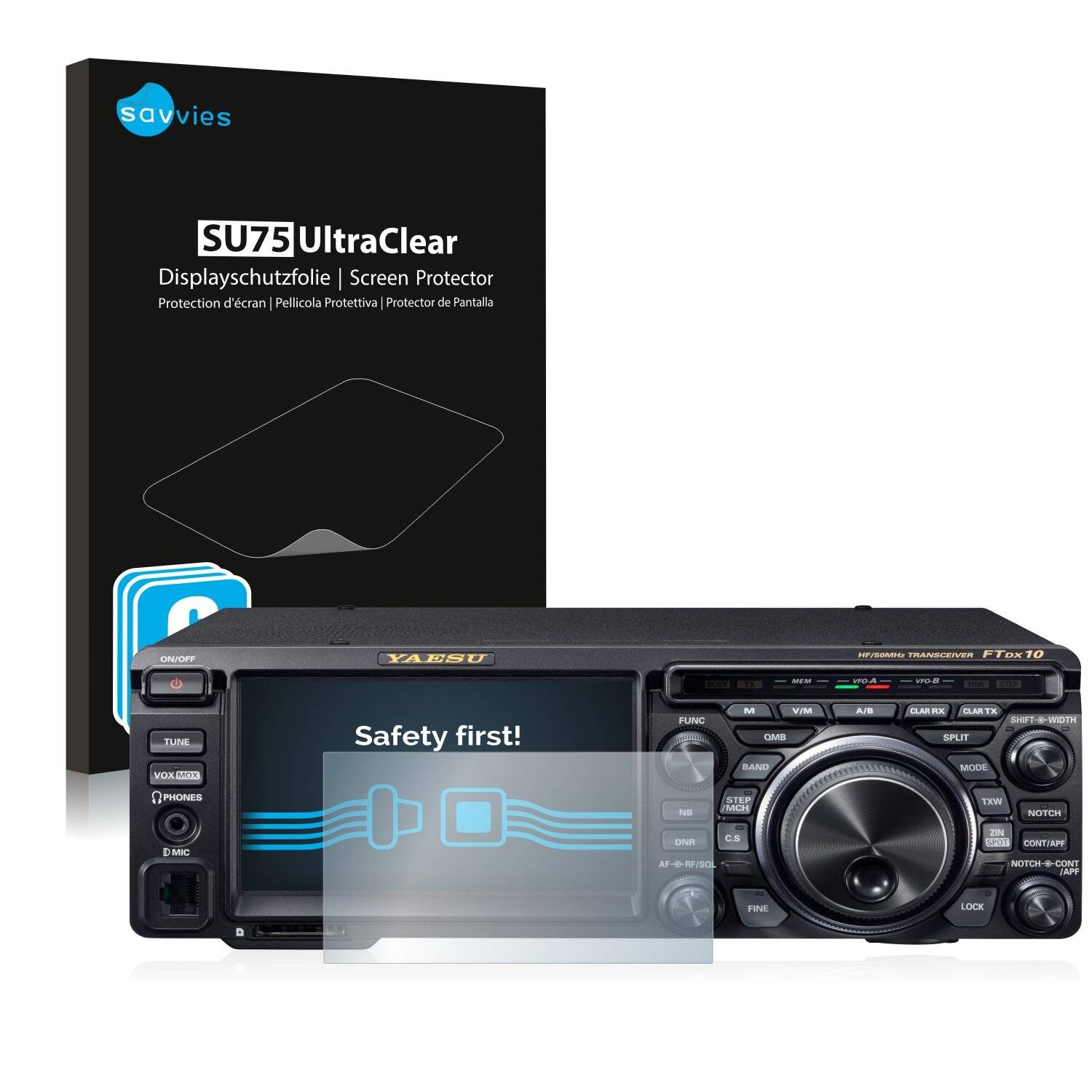 6x Savvies SU75 Displayschutzfolie für Yaesu