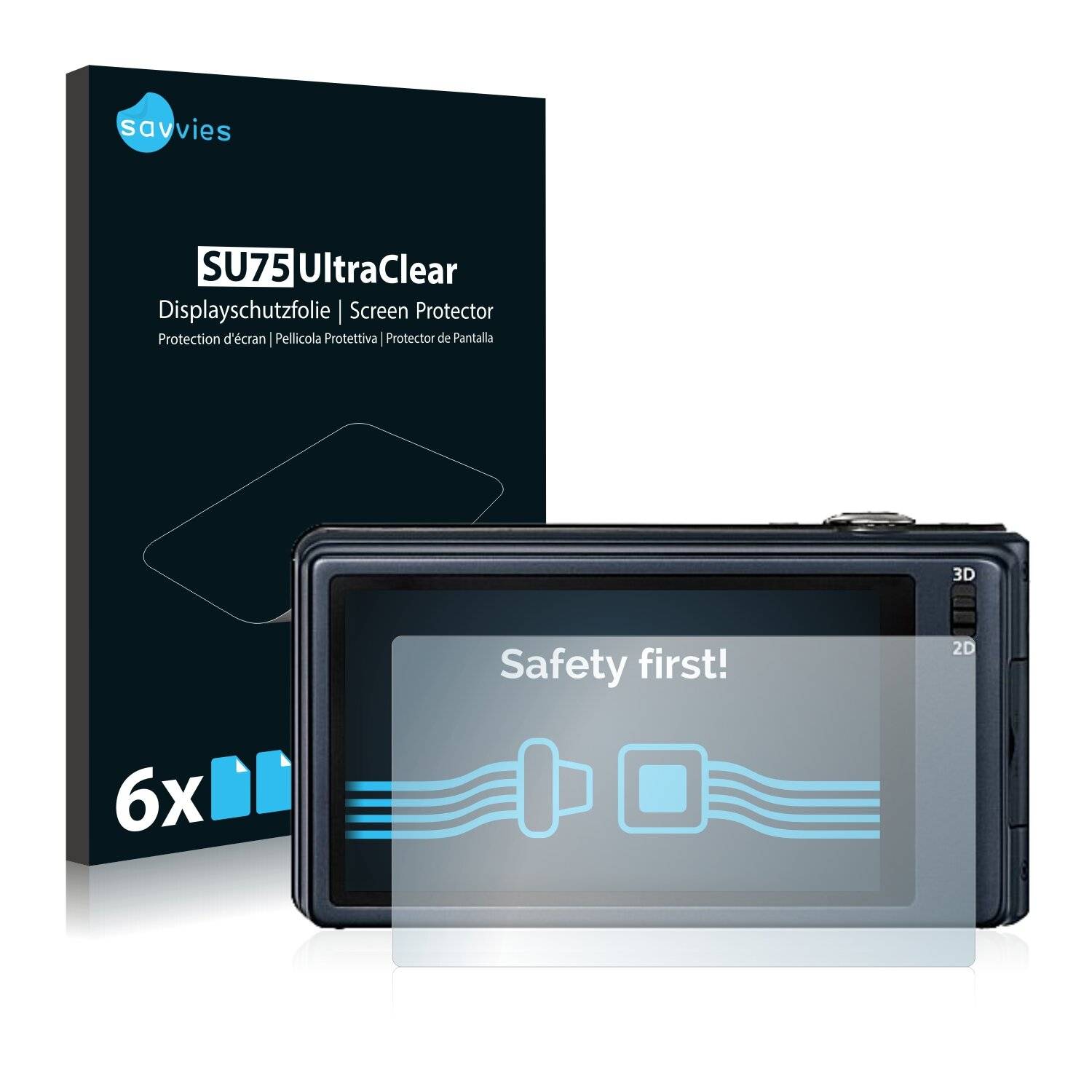 6x Savvies SU75 Displayschutzfolie für Panasonic Lumix