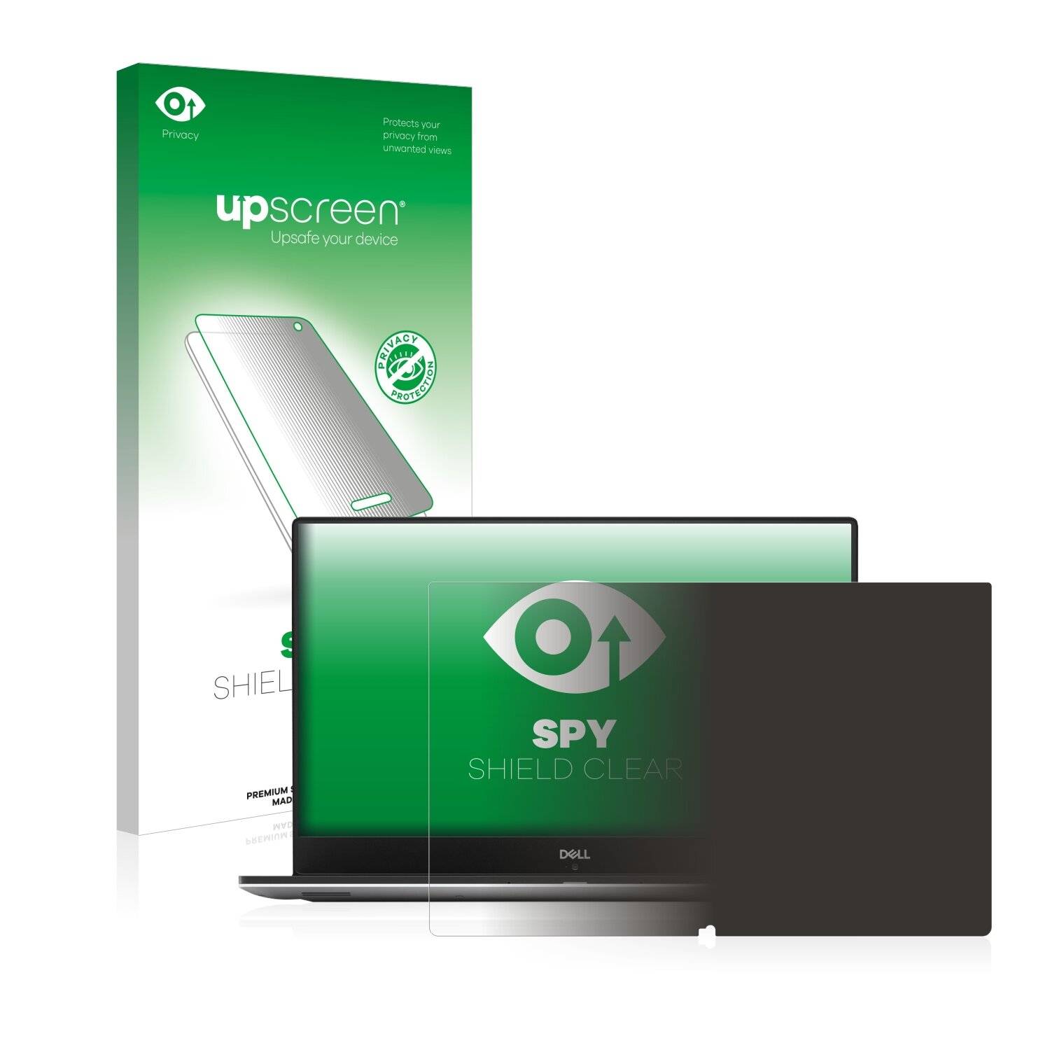 upscreen Spy Shield Clear Premium Blickschutzfolie für Dell XPS 15
