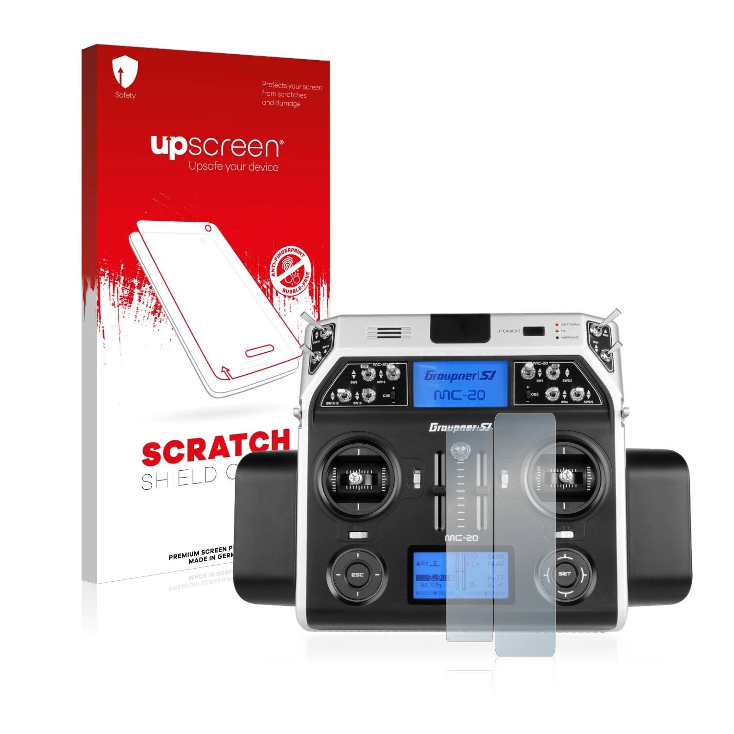 upscreen Scratch Shield Clear Premium Displayschutzfolie für Graupner MC-20