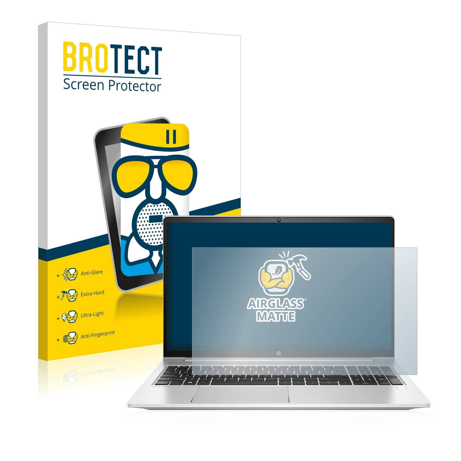 BROTECT AirGlass Matte Schutzglas Folie für HP ProBook 450