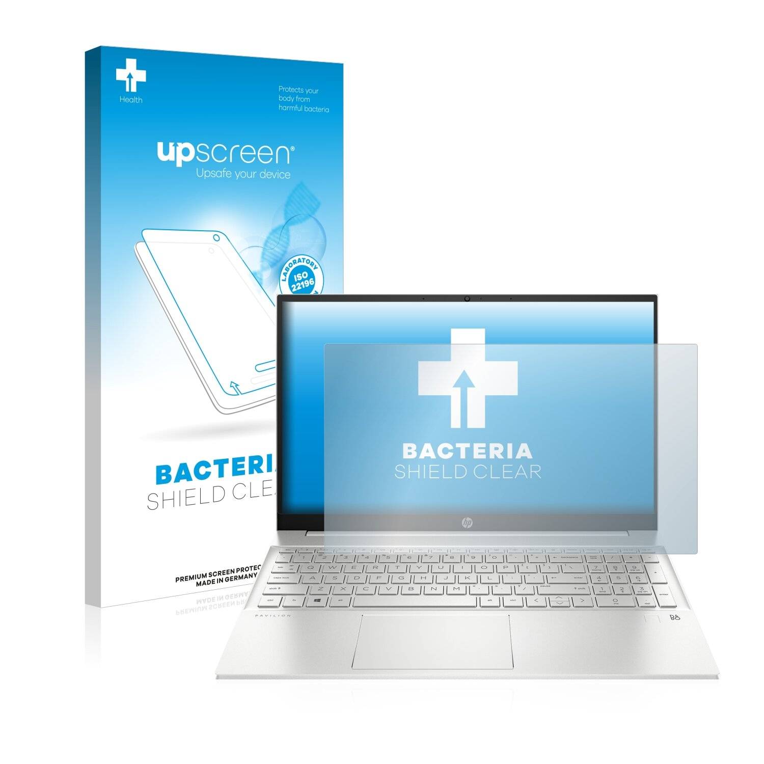 upscreen Bacteria Shield Clear Premium Antibakterielle Displayschutzfolie für HP Pavilion