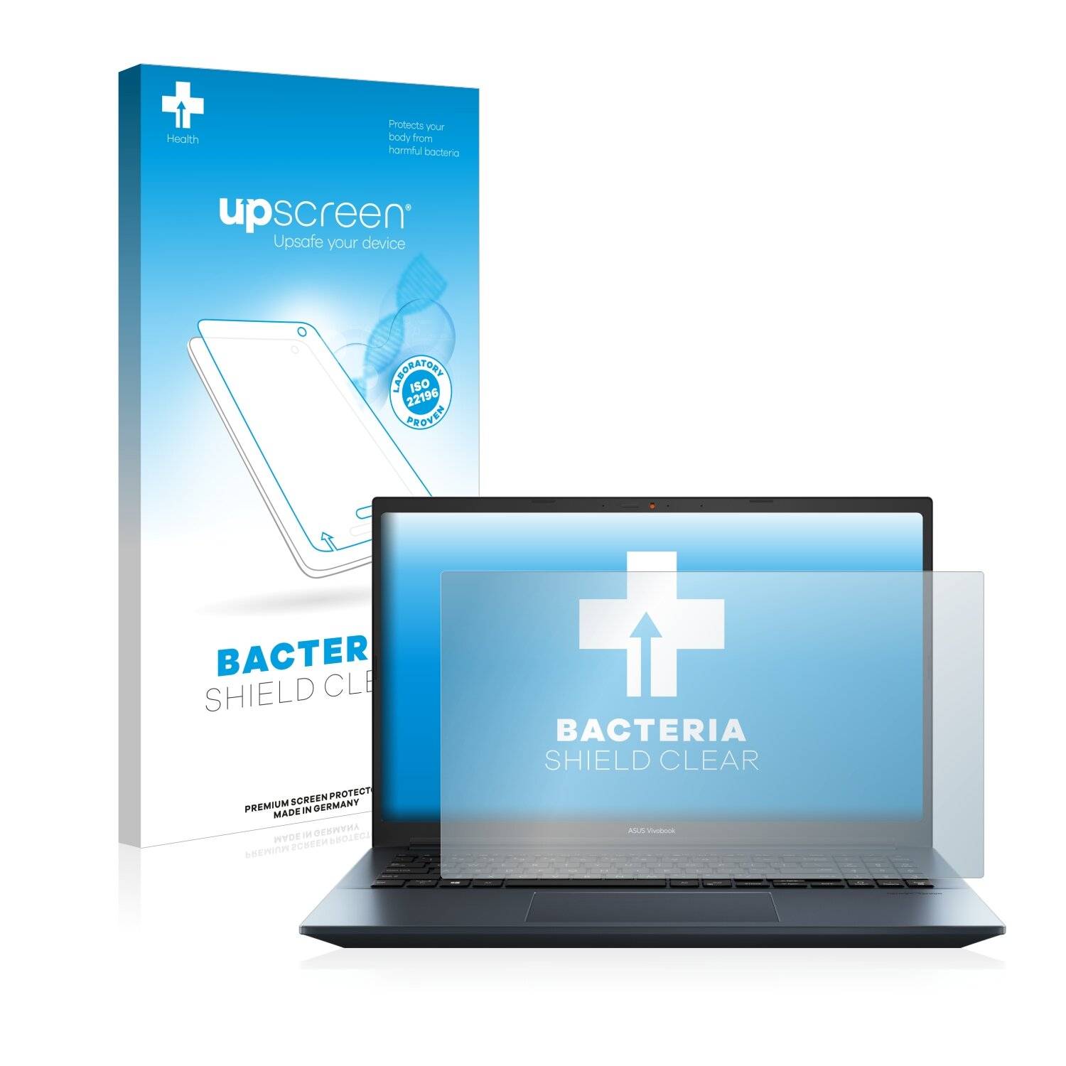 upscreen Bacteria Shield Clear Premium Antibakterielle Displayschutzfolie für Asus VivoBook