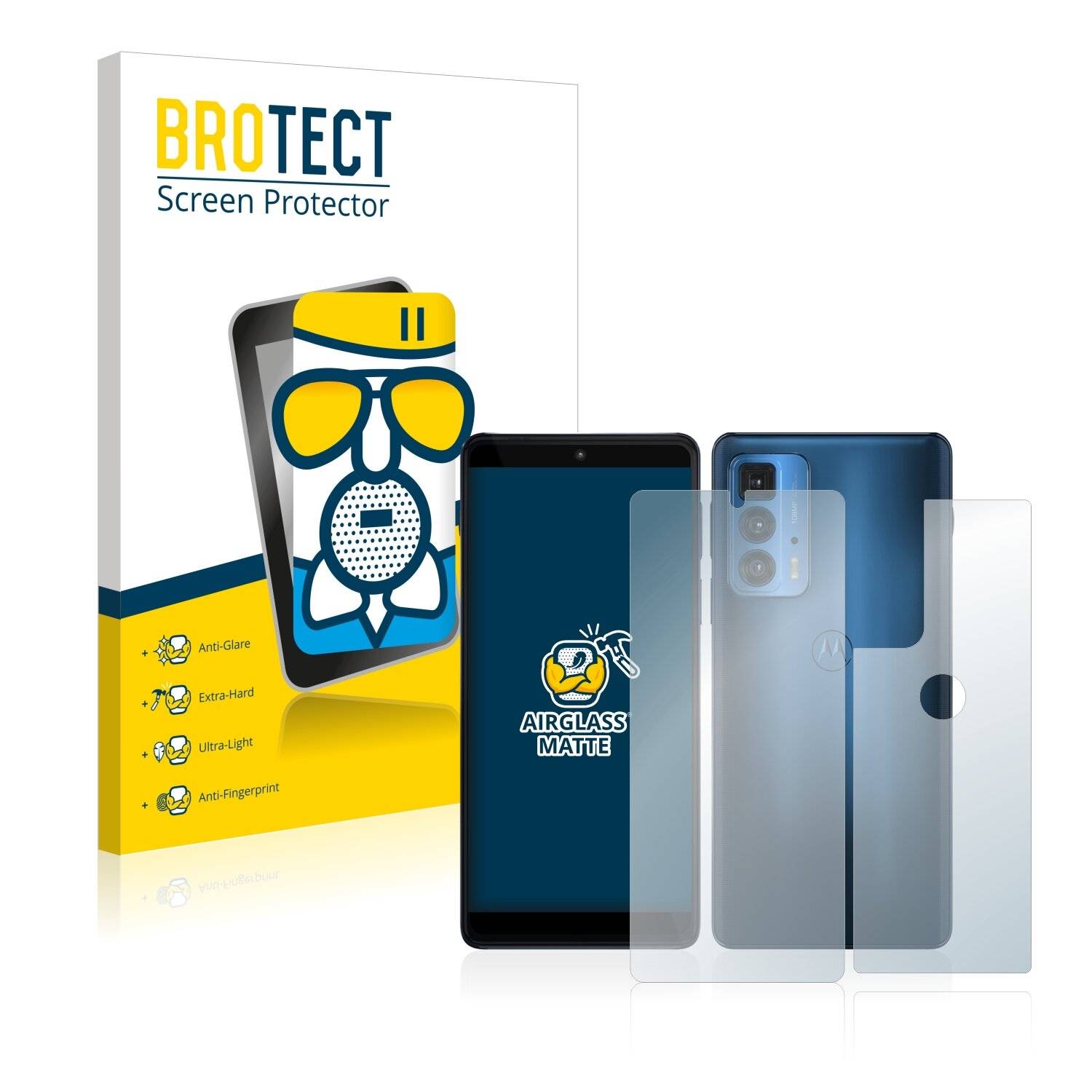 BROTECT AirGlass Matte Schutzglas Folie für Motorola Edge 20 Pro (Vorder +