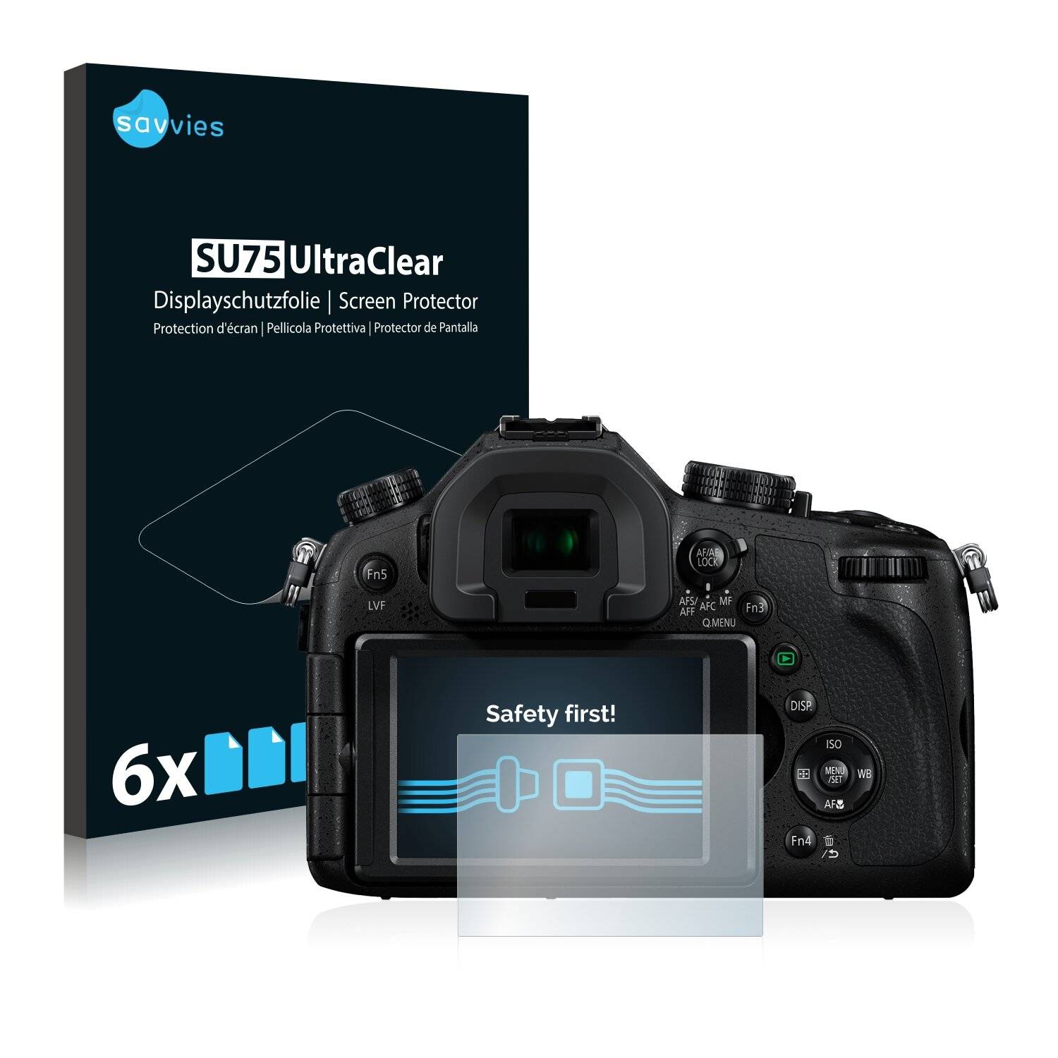6x Savvies SU75 Displayschutzfolie für Panasonic Lumix