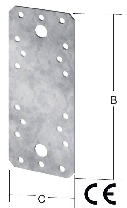 Vormann Flachverbinder 96x35 mm Edelstahl