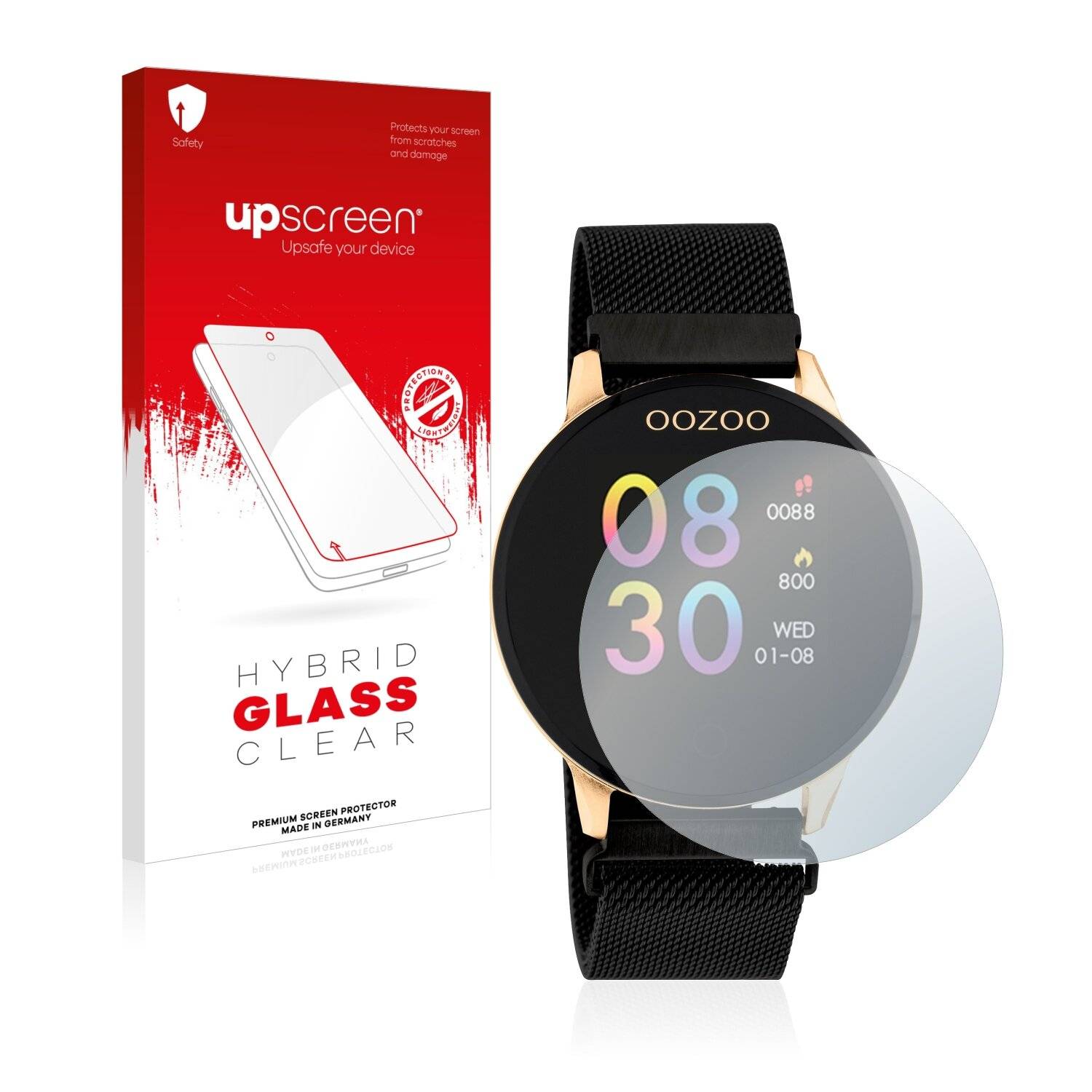 upscreen Hybrid Glass Clear Premium Schutzglas Folie für Oozoo