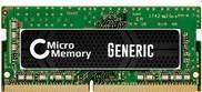Ein Nahaufnahmebild eines generischen Mikro-Speicherkips, das sein grünes Leiterplatte und schwarzes Etikett mit dem Text „Micro Memory GENERIC