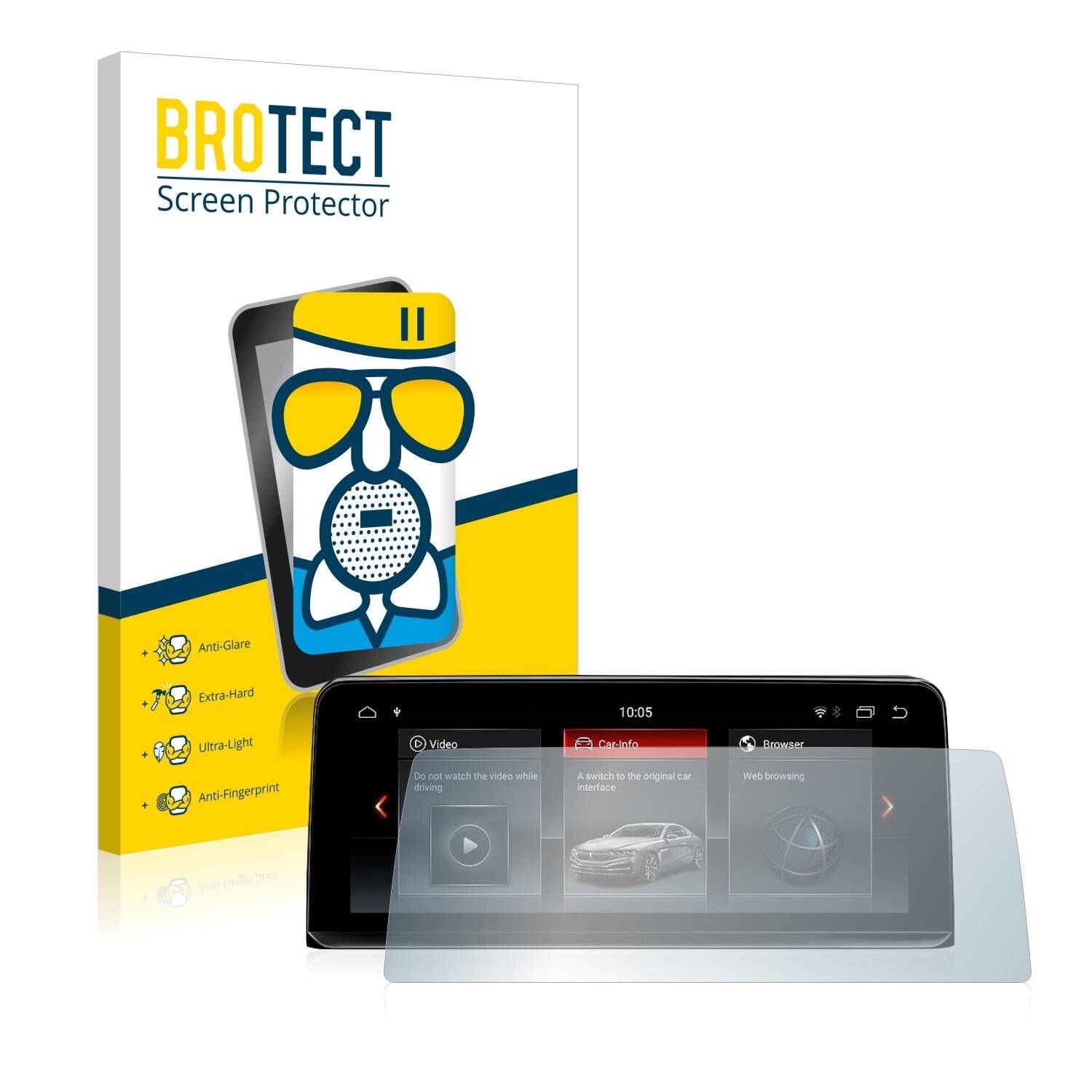 BROTECT AirGlass Matte Schutzglas Folie für BMW X3 E83 SUV 2003-2010 Infotainment System
