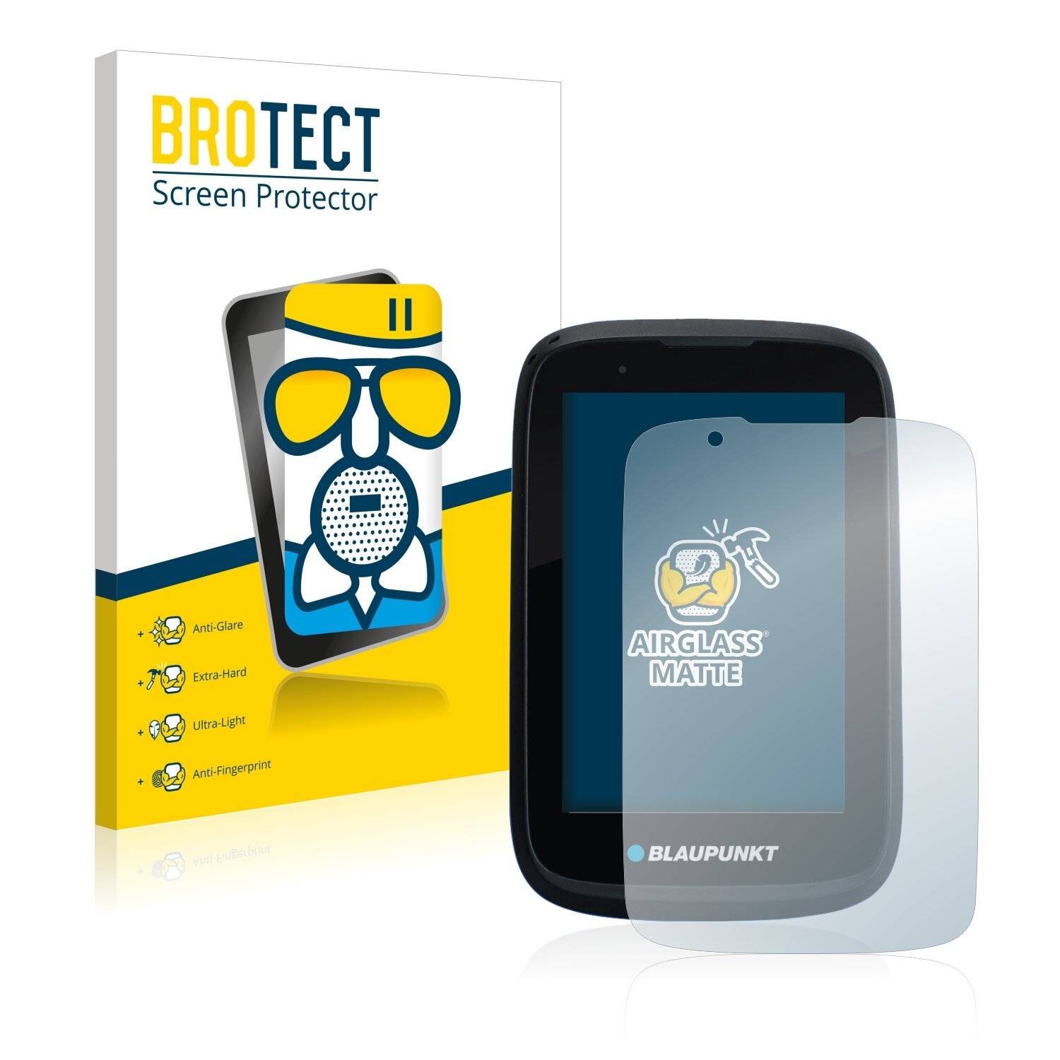 BROTECT AirGlass Matte Schutzglas Folie für Blaupunkt BikePilot 2