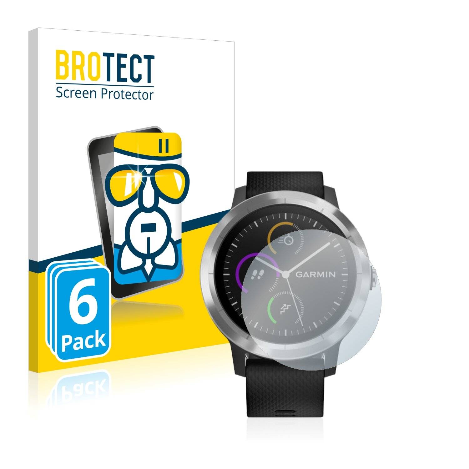 6x BROTECT AirGlass Schutzglas Folie für Garmin vivoactive