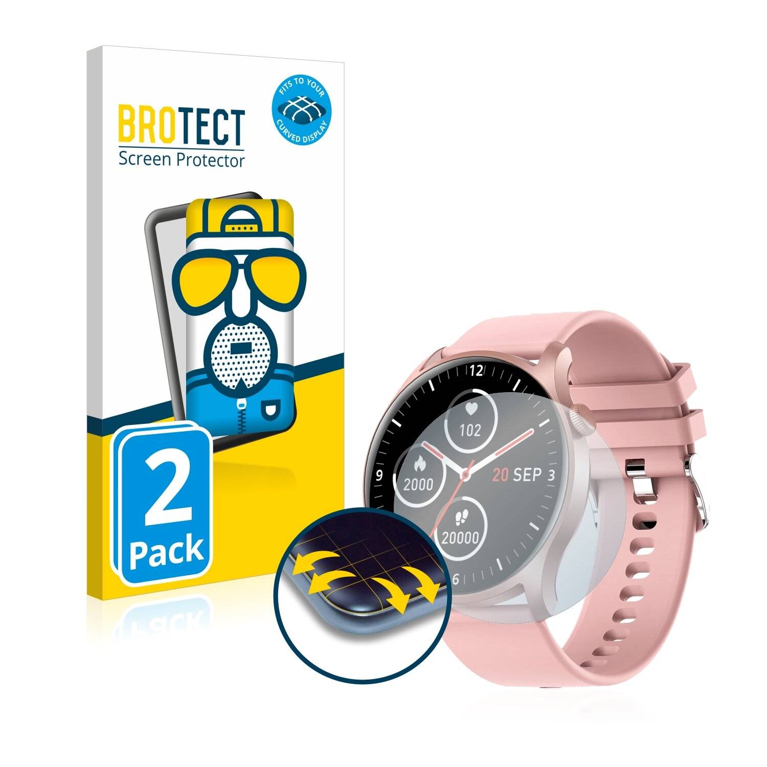 2x BROTECT Flex Matte Full-Cover Displayschutzfolie für Colmi Sky