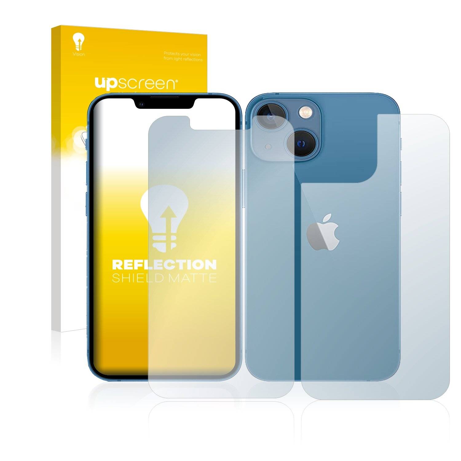 upscreen Reflection Shield Matte Premium Displayschutzfolie für Apple iPhone 13 mini (Vorder