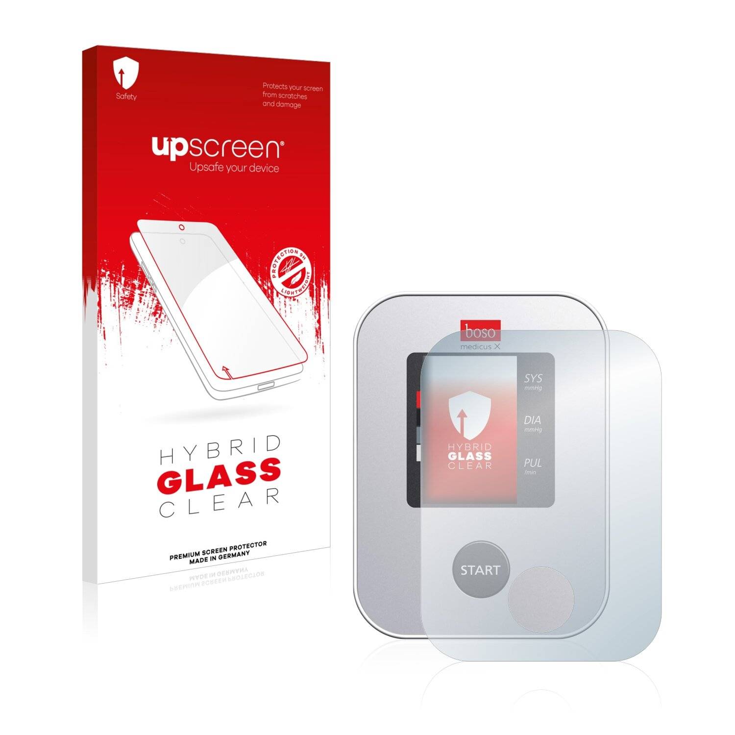upscreen Hybrid Glass Clear Premium Schutzglas Folie für Boso Medicus