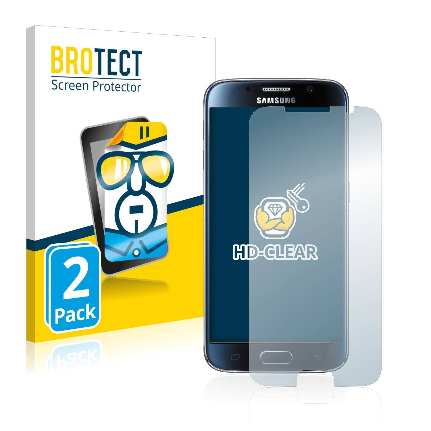 2x BROTECT HD-Clear Displayschutzfolie für Samsung Galaxy