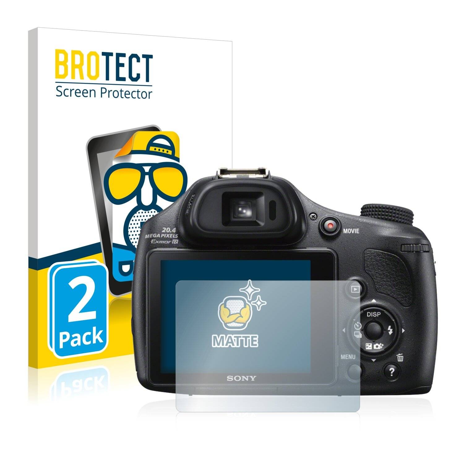 2x BROTECT Matte Displayschutzfolie für Sony Cyber-Shot DSC-HX400V - Entspiegelt,