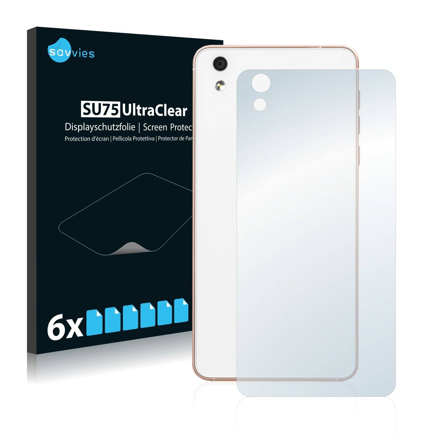 6x Savvies SU75 Displayschutzfolie für Medion Life X5020 (MD 99367)