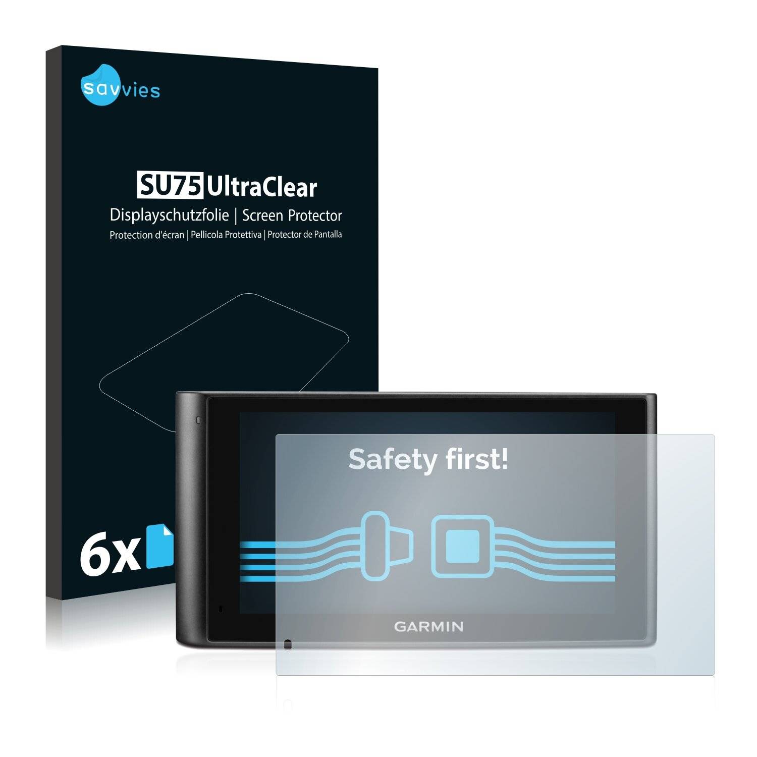 6x Savvies SU75 Displayschutzfolie für Garmin nüviCam