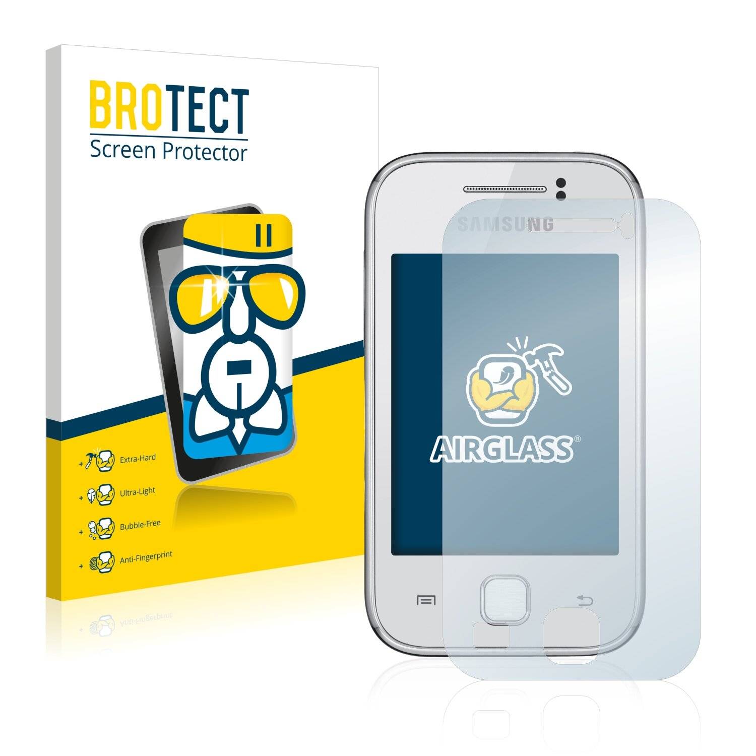 BROTECT AirGlass Schutzglas Folie für Samsung Galaxy Y Young