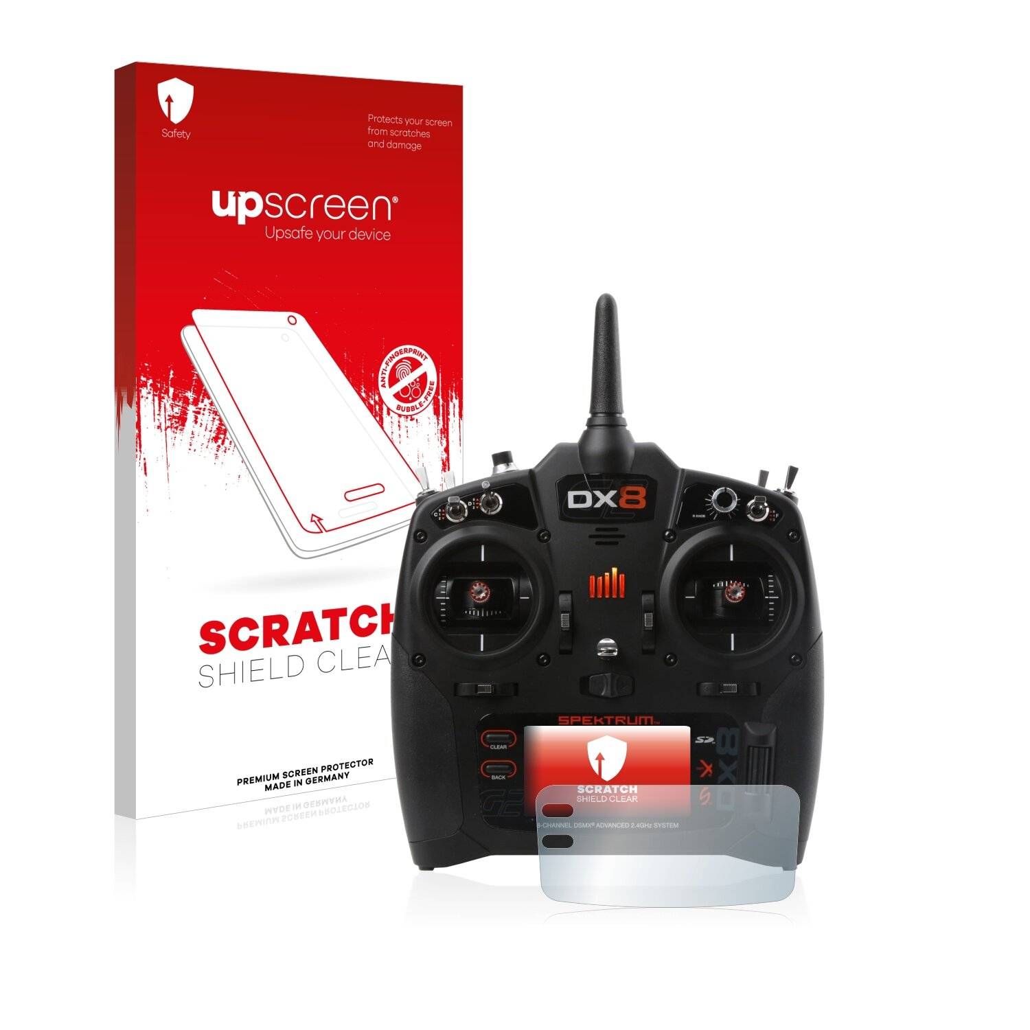 upscreen Scratch Shield Clear Premium Displayschutzfolie für Spektrum DX8