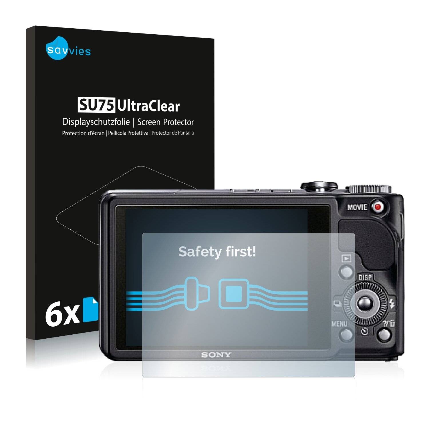 6x Savvies SU75 Displayschutzfolie für Sony Cyber-Shot