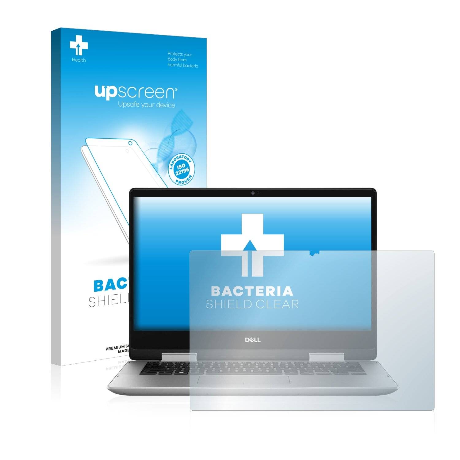 upscreen Bacteria Shield Clear Premium Antibakterielle Displayschutzfolie für Dell Inspiron