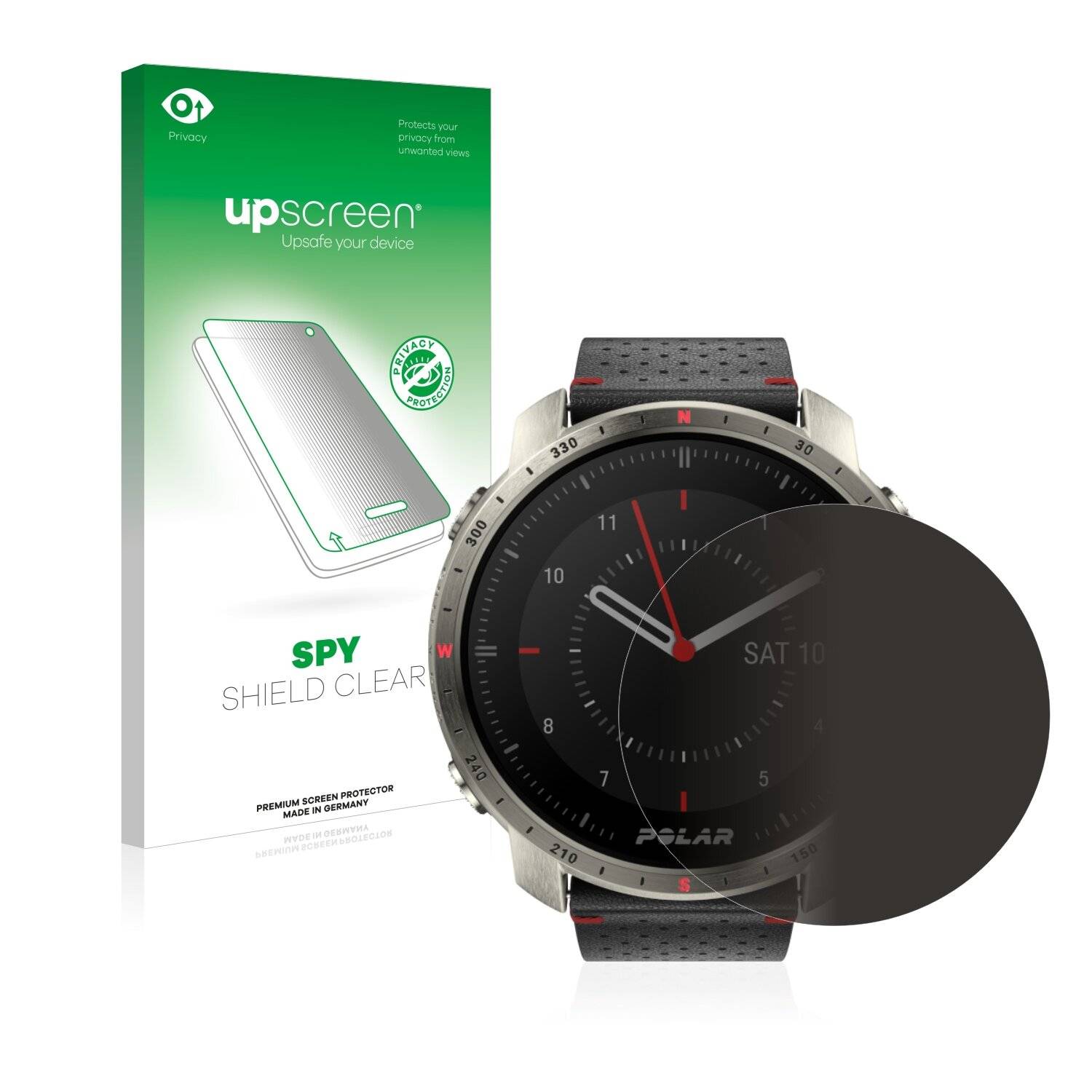 upscreen Spy Shield Clear Premium Blickschutzfolie für Polar Grit X Pro