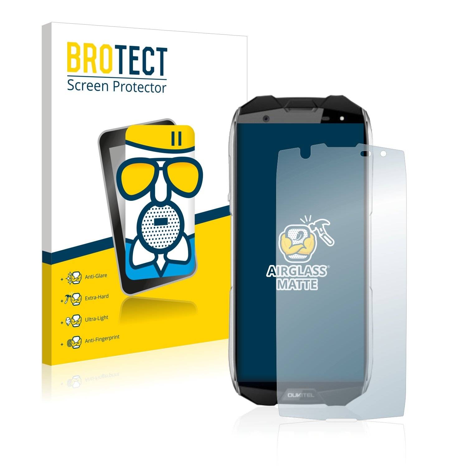 BROTECT AirGlass Matte Schutzglas Folie für Oukitel