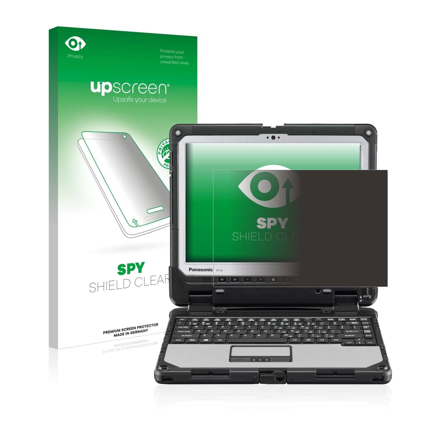 upscreen Spy Shield Clear Premium Blickschutzfolie für Panasonic Toughbook