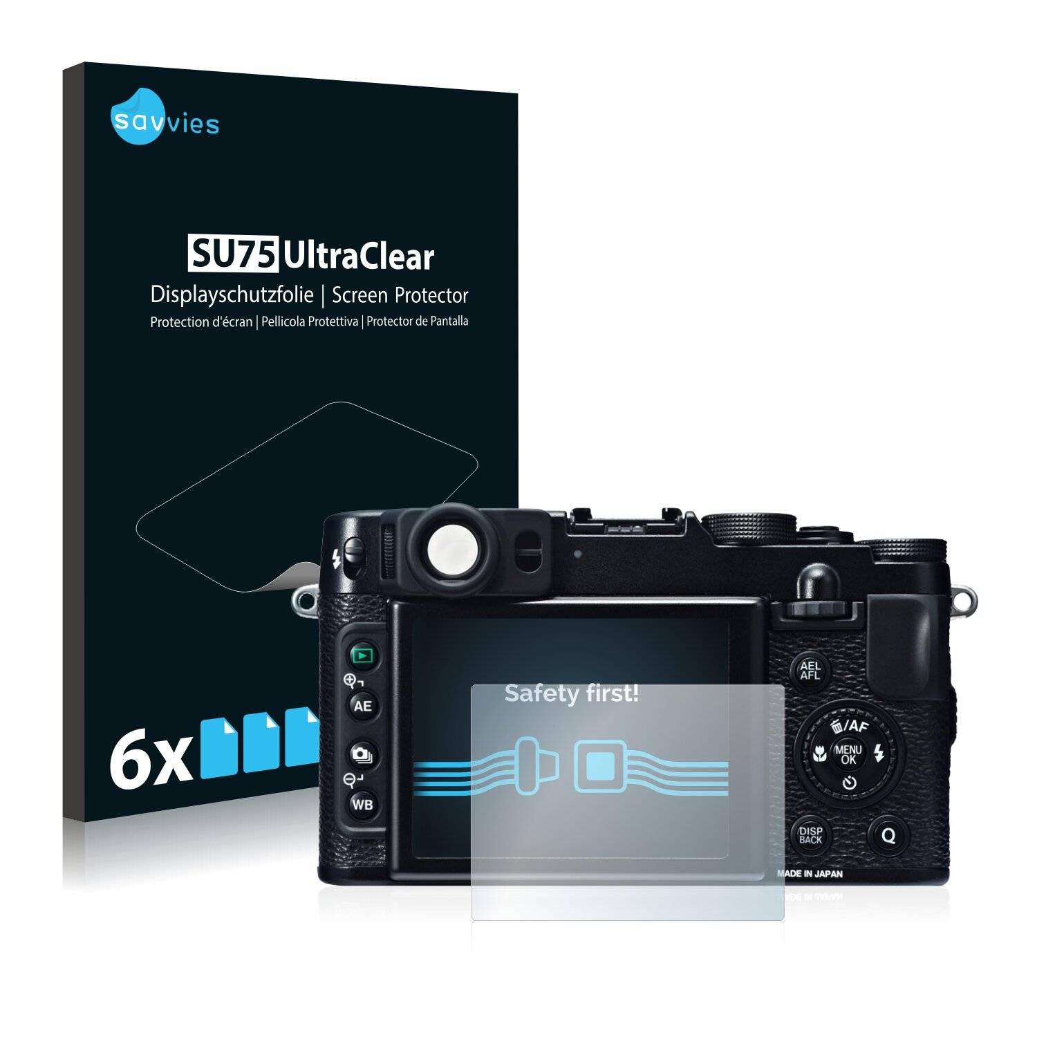 6x Savvies SU75 Displayschutzfolie für Fujifilm