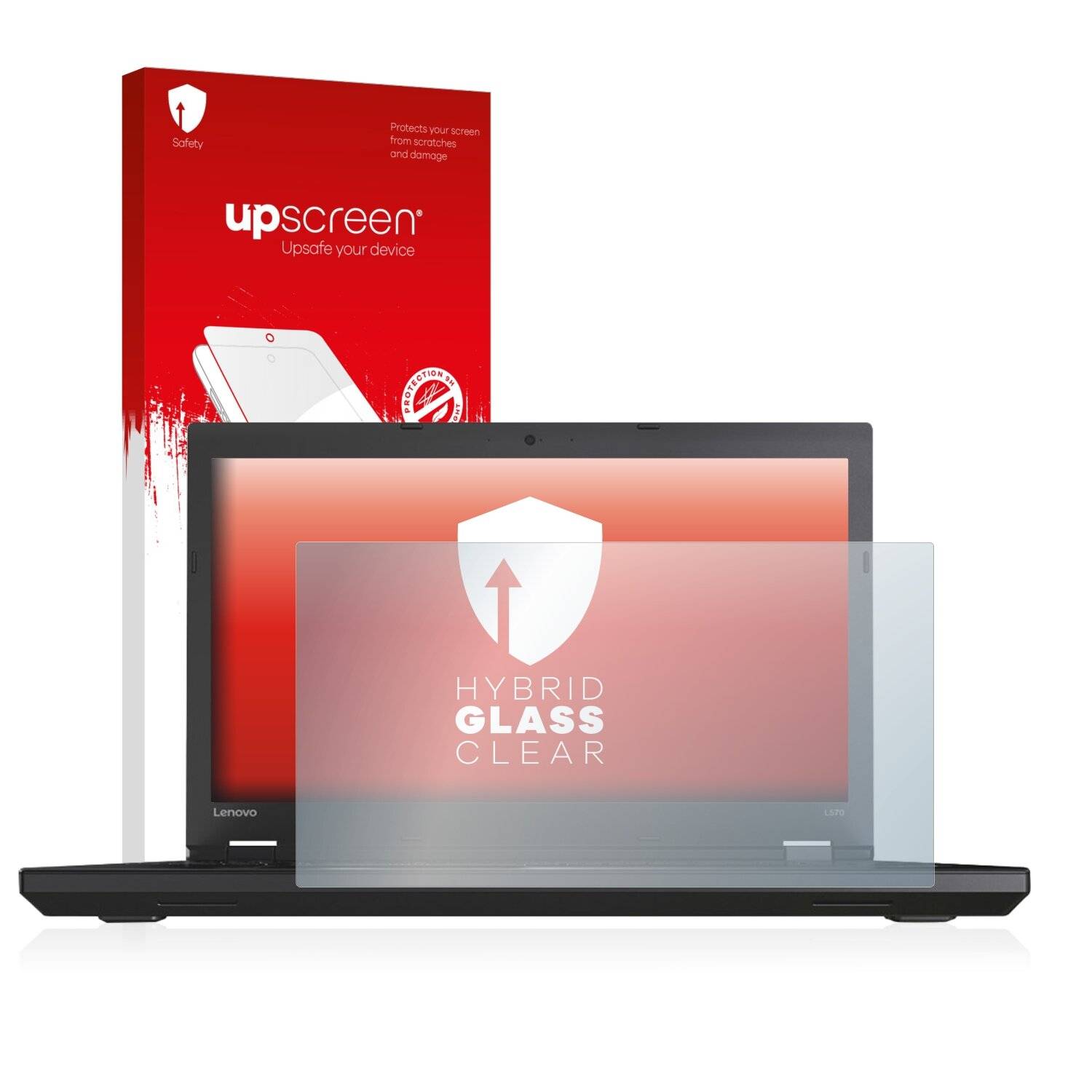 upscreen Hybrid Glass Clear Premium Schutzglas Folie für Lenovo ThinkPad