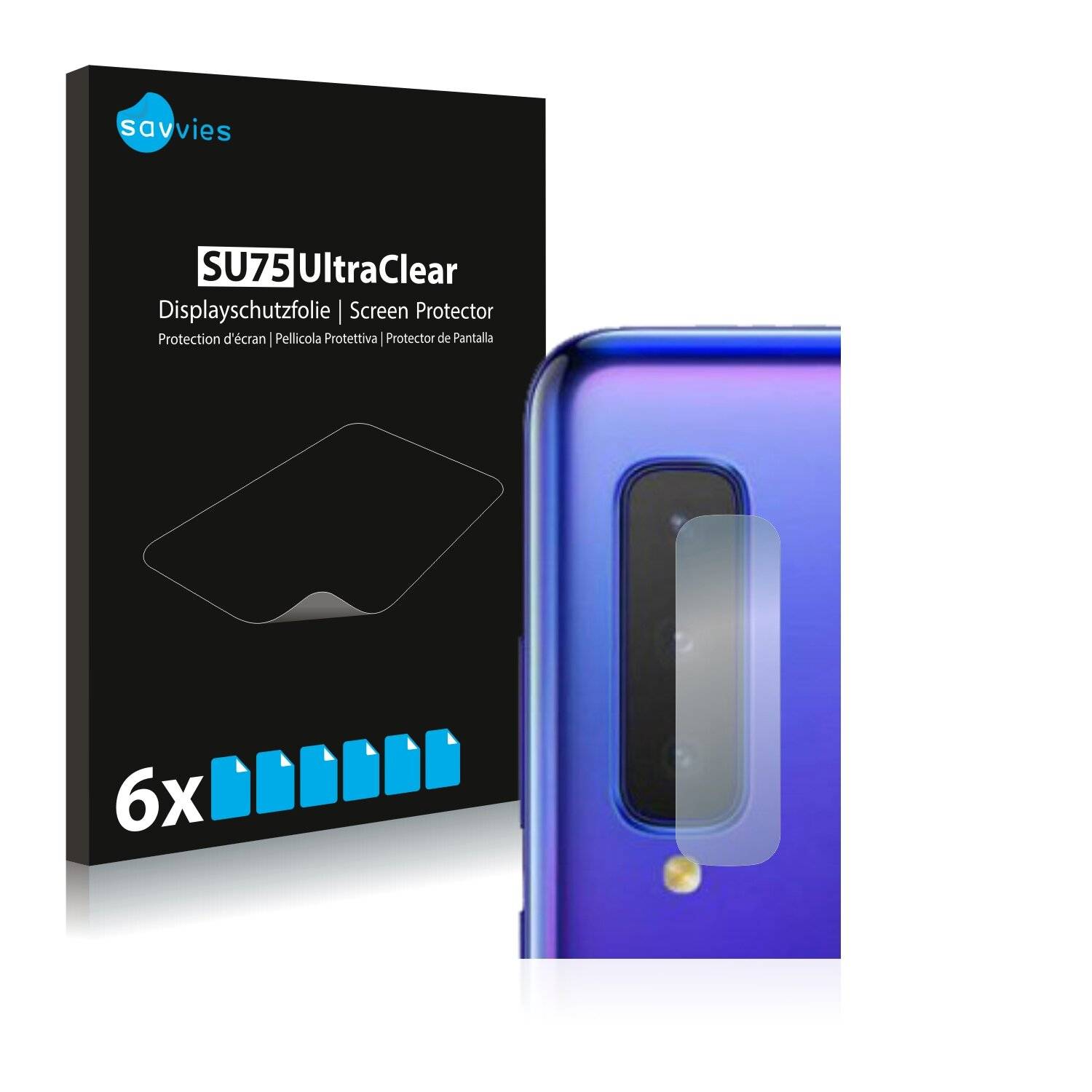 6x Savvies SU75 Displayschutzfolie für Samsung Galaxy Fold (nur äußere