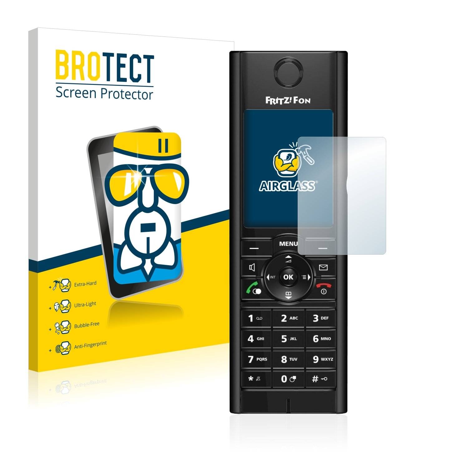 BROTECT AirGlass Schutzglas Folie für AVM Fritz!Fon